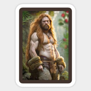 Prehistoric Neanderthal Shaman Sticker